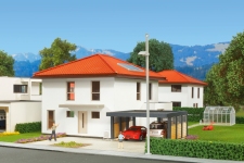 Kibri 38336 - H0 - Kubushaus Mia mit Carport - Polyplate Bausatz